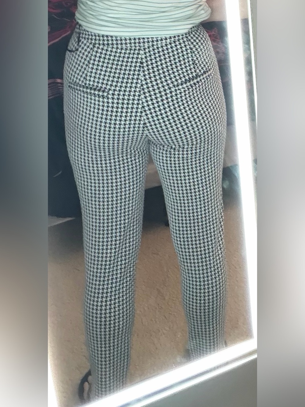 Voodoo Vixen houndstooth dogtooth pants S small UK 8 US 4 - Picture 3 of 11